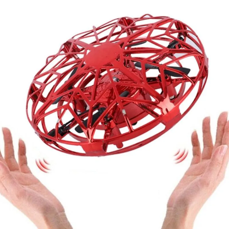 

Ufo Induction Aircraft Infraed Hand Sensing Mini Drone Anti-collision Hand Operated Four-axis Flying Saucer Kids Helicopter Toys