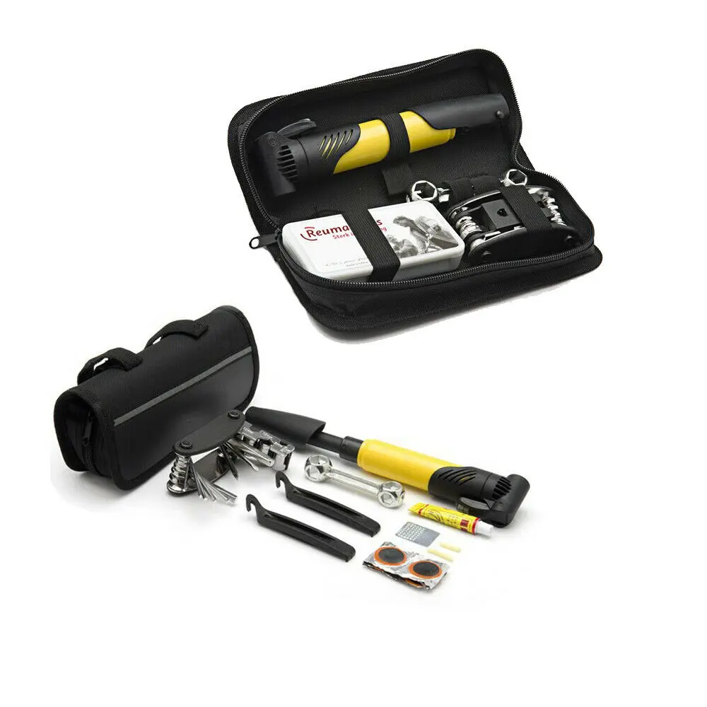

Bicycle Tool Bag Multi-function Folding Tire Repair Kits Kit Set With Pouch Pump for Bike Bicycle Bicycle Accessories Tool