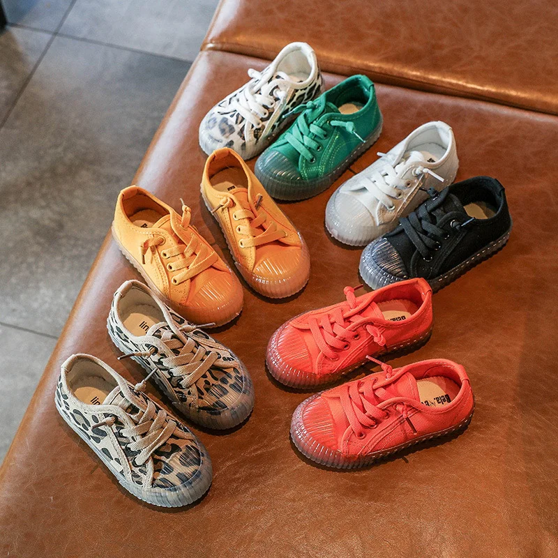 

Children's Canvas Rainbow Bottom Shoes 2021 Spring and Autumn New Soft Bottom All-match Boy and Girl Casual Kids Shoes CS157