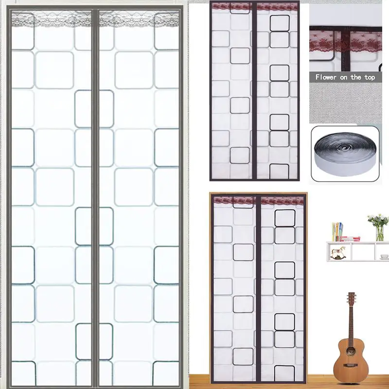 

Mesh Door Curtain Magnetic Curtains Hands-free Anti Mosquito Insect Fly Bug Curtain Net Automatic Closing Window Screen Kitchen