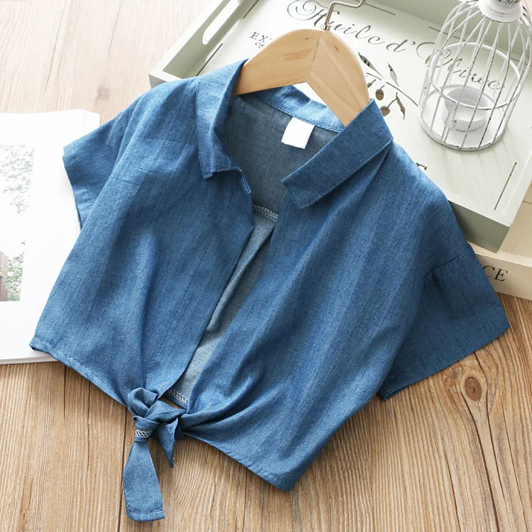 Комплект летней одежды для девочек кардиган с короткими рукавами и платье в