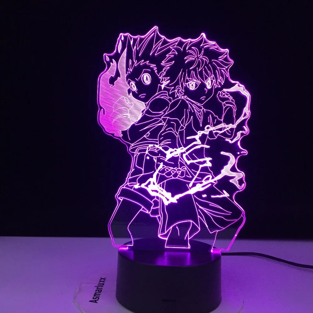 Гон и хоть рисунок 3d ночной Светильник аниме Hunter X для малыша Украшения в спальню