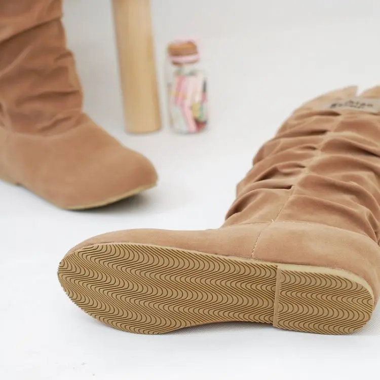 

Aleafalling Classcial Mi-calf Women Snow Boots Women High Tube Warm Boots Thin Or Thicken Plus Size 34-46 WBT43