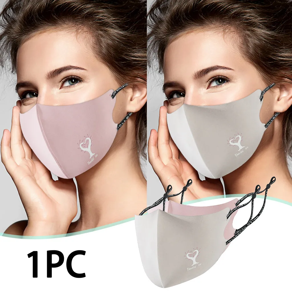 Взрослая маска модная печать Регулируемая Веревка Lced шелковая вентиляционная