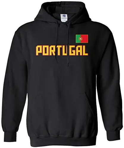 Мужская толстовка худи с изображением португальского национального горда |