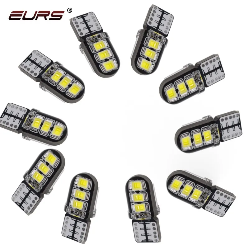 EURS 10PCS T10 светодиодный 2835 6SMD Canbus безошибосветодиодный W5W 194 автомобильный