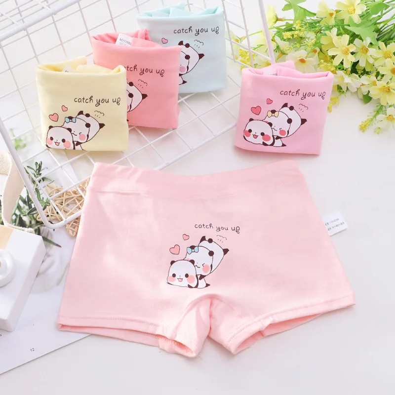 Random colors 5PCS New 4pc/lot Girls Cartoon Underpants Young Girl Boxer Briefs Comfortable Cotton Panties Kids Underwear Baby Girls Clothes - Цвет: Random colors 5PCS