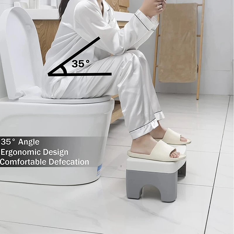 Toilet Stool Poop Adult Foldable Step Easy Wash and Store Spliceable Squatting |