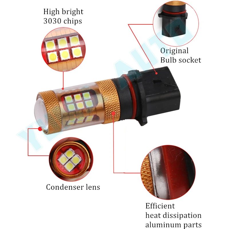 Автомобильные светодиодные лампы Противотуманные фары светильник вождения DRL