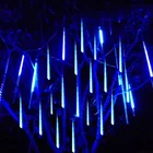 Светодиодная лента для метеоритного душа, праздничный уличный водонепроницаемый сказосветильник светильник с 8 трубками для сада, улицы, гирлянды, рождественские украшения