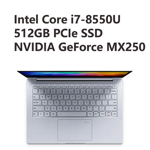 Silver i7 512GB SSD Xiaomi Mi ноутбук Air 13,3 дюймов Английский Win10 MX250 двойная выделенная карта Intel i5/i7 8 Гб Ram 256 ГБ SSD с отпечатком пальца - Цвет: Silver i7 512GB SSD