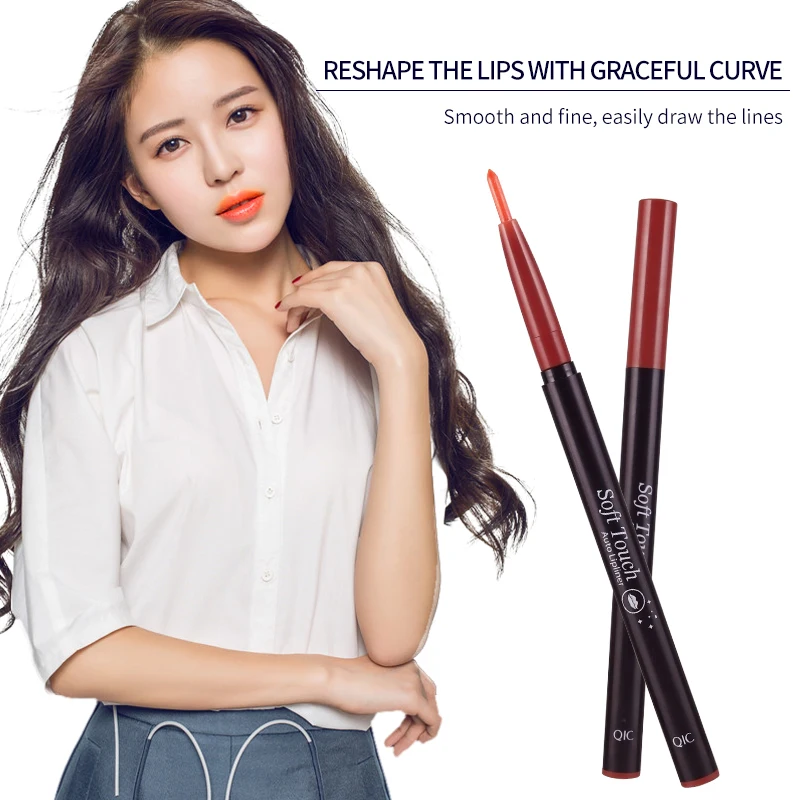 Гладкий 6-цветный яркий карандаш для макияжа губ легко носить долговечный