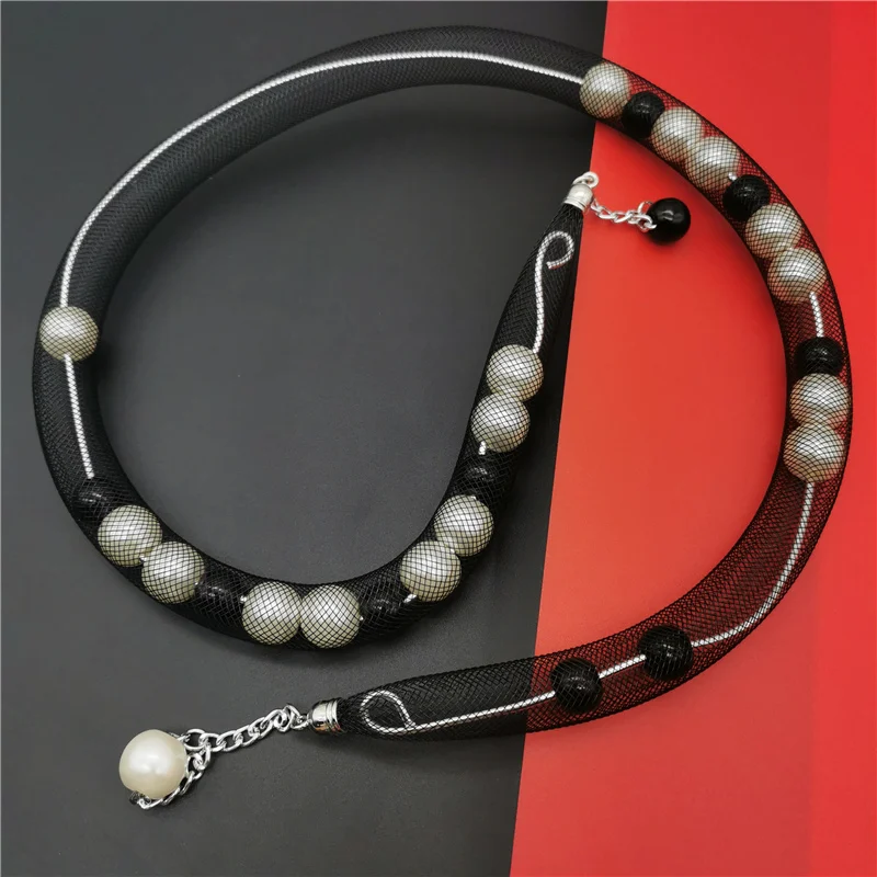 

Marliwoo NEW Pearl Choker Necklaces For Women Boho Jewelry Pearl Accessories Mesh Jewelry Necklace Party Wedding Accessories