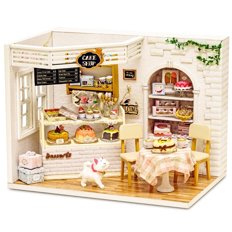 

DIY DollHouse Kit With Furniture Children Adult Miniature Dollhouse Wooden Kits Toy
