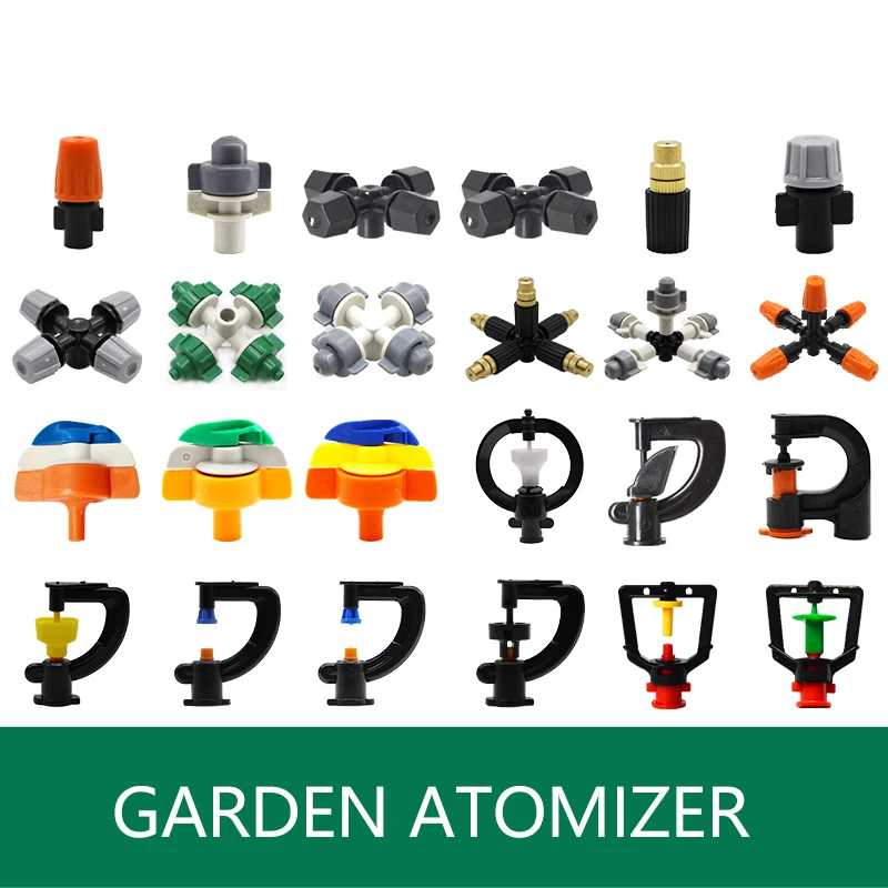 

Greenhouse Watering Sprinkler Dripper Drip Irrigation Garden Adjustable Mist Emitters Stake Micro Spray Rotating Nozzle