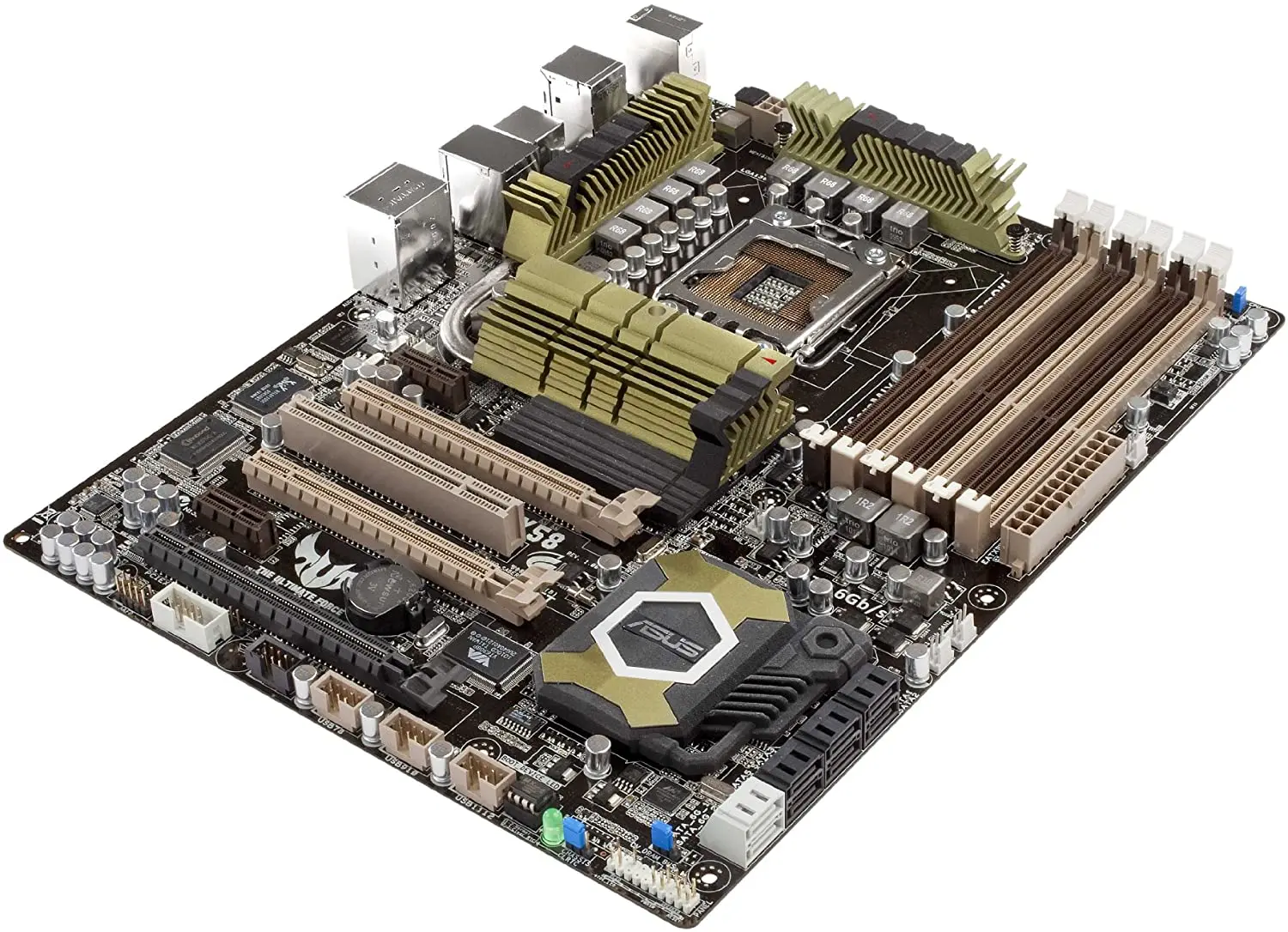 Intel X58 ASUS SaberTooth X58 Desktop motherboard LGA 1366 DDR3 24GB USB3.0 support Core i7 940 Edition 975 cpus ATX Placa-mãe