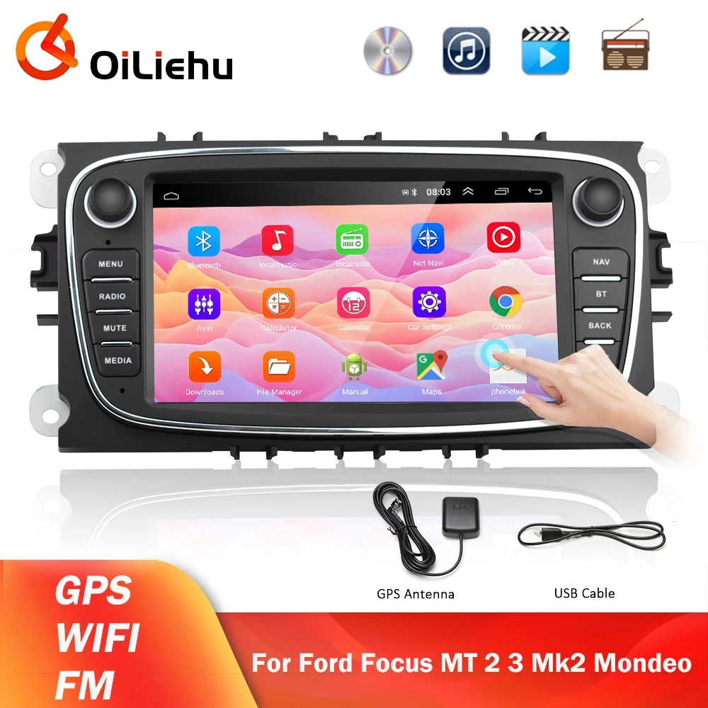 Автомобильный радиоприемник OiLiehu 2 Din Android 8 1 стереоприемник GPS автомобильный