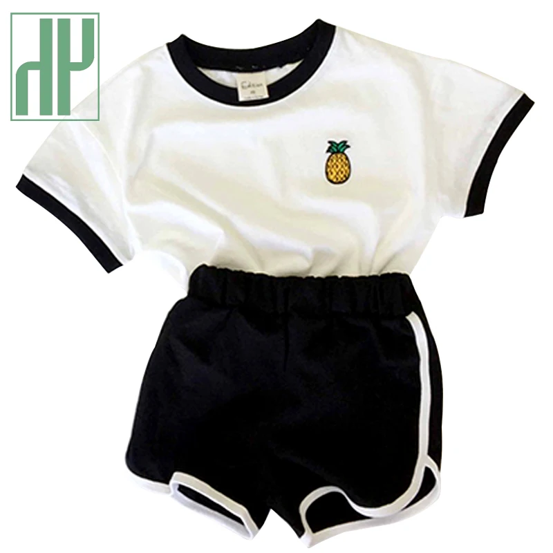 

HH Baby Clothing Sets 2021 Summer Kids Cotton Cute Friut Suit Boys Girls Sportwear Infant Top T-shirts Shorts Pants Baby Clothes