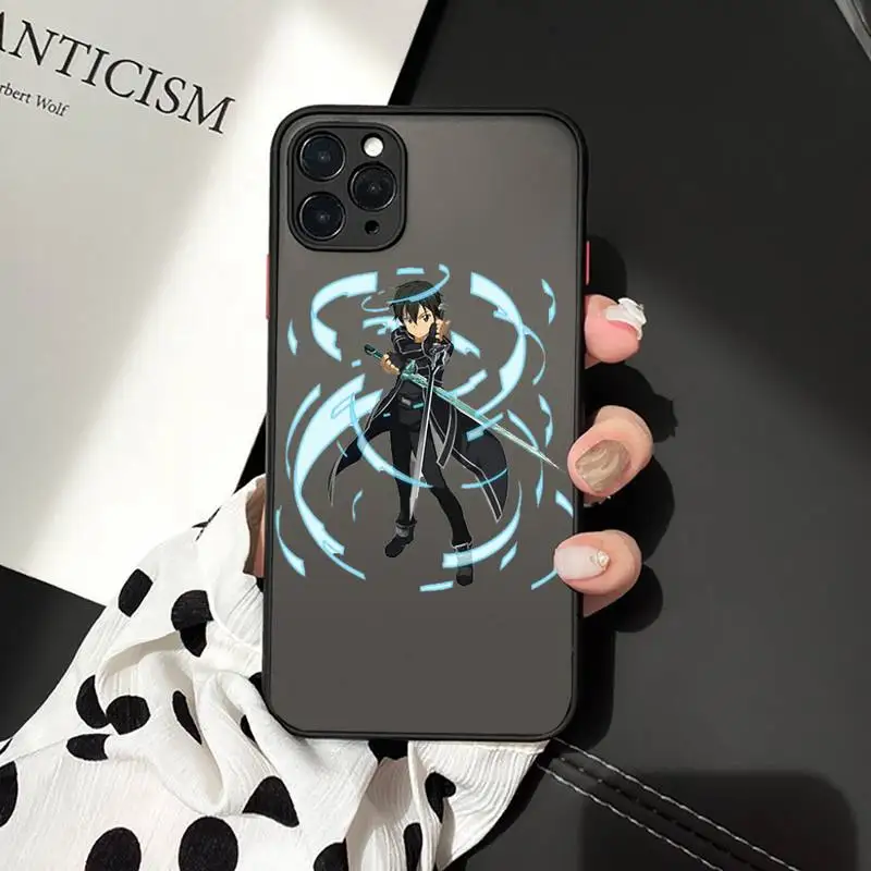 

Sword Art Online SAO Anime luxury Phone Cases shell matte transparent For iphone 7 8 11 12 plus mini x xs xr pro max cover