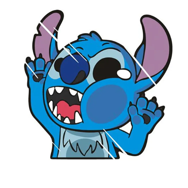 

13cm x 13cm Stitch Cartoon Lovely Cute Funny Creative Decals Weird Custom waterproof Car Stickers
