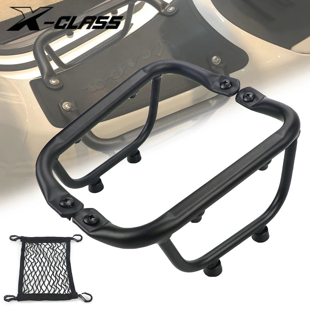 

Motorcycle Luggage Rack Package Holder Aluminum Footboard Bracket Nylon Net Bag for Vespa Sprint Primavera 125 150 2013 - 2021