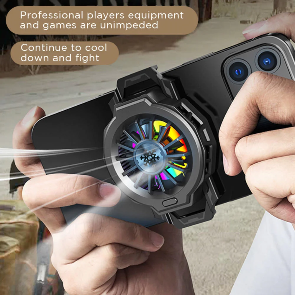

Universal Semiconductor Mobile Phone Radiator Refrigeration Bracket Silent Fan Game Cooler Wireless Charger For Iphone Xiaomi