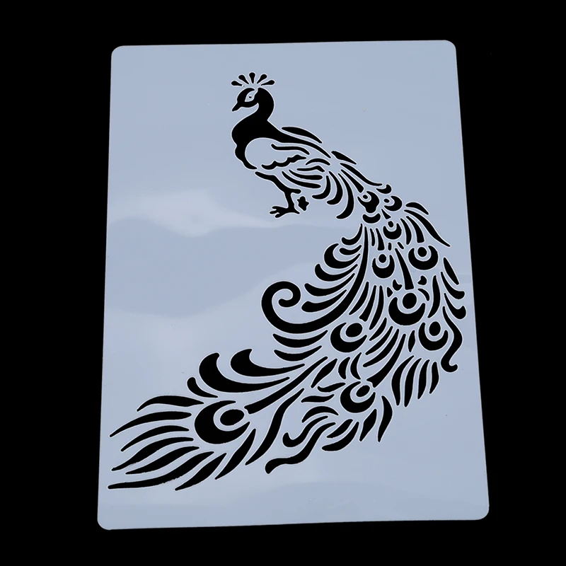 Павлин шаблон трафарет для торта пластиковые кружева трафареты DIY Рисование