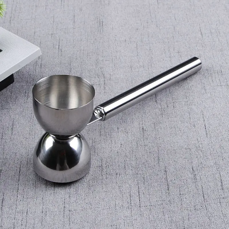 Двойной мерный стаканчик из нержавеющей стали с длинной ручкой для c.cktail Bartender Bar
