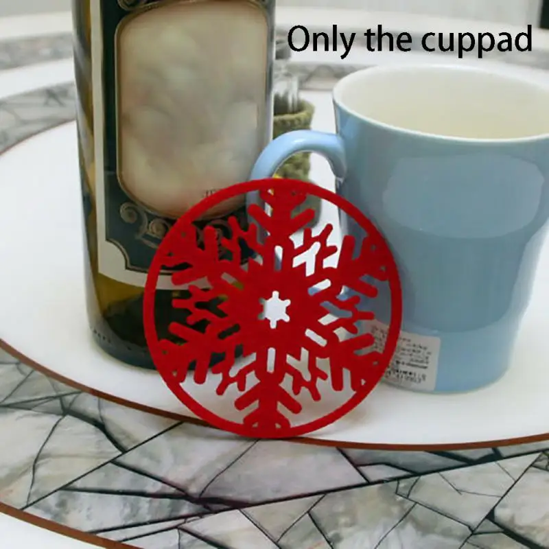 10 шт. с Рождеством в форме снежинок коврик для чашки обеденные настольные