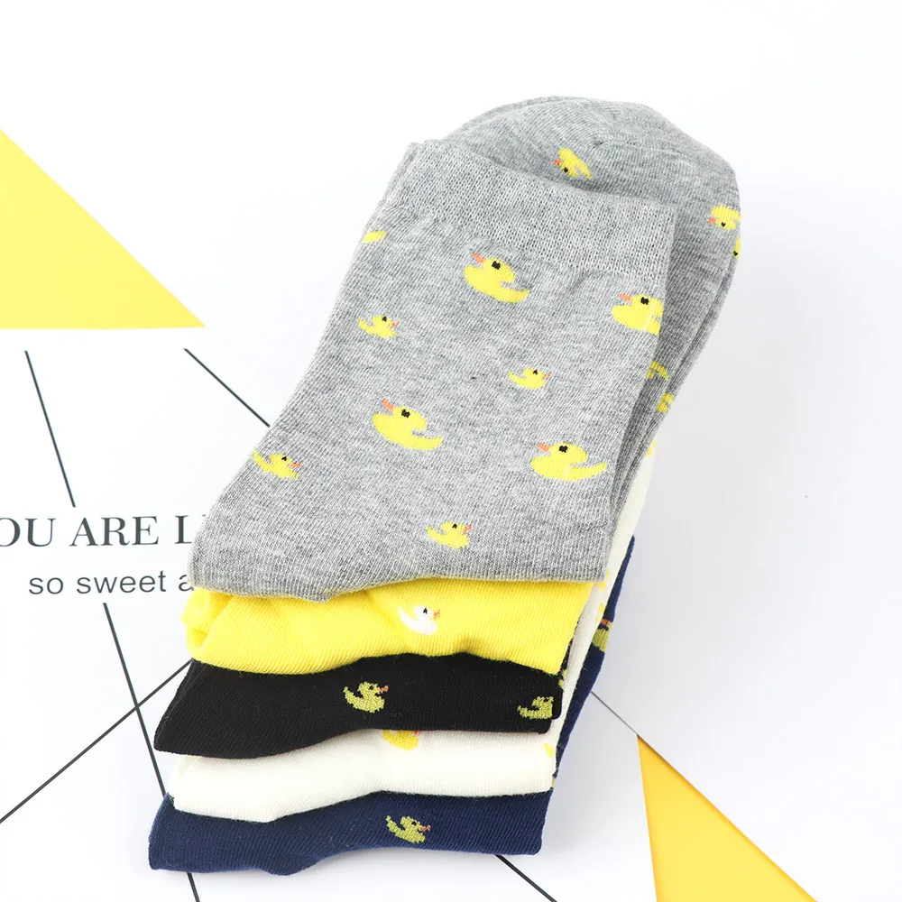 Носки женские и мужские теплые мягкие хлопковые повседневные с мультяшным