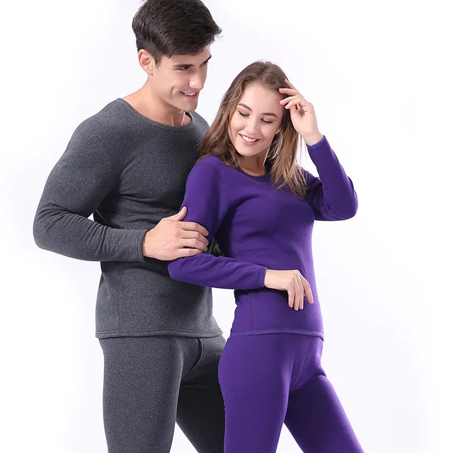 Winter Lovers Thermal Underwear Women Men Unisex Seamless Pant Top Suit Warm Pajamas Men's Velvet Super Thick Thermal Pajamas