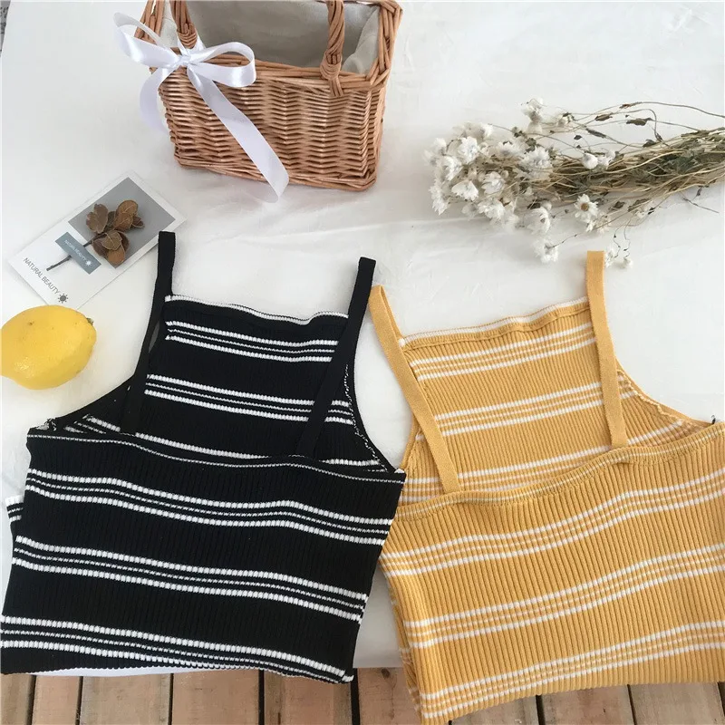 

Jlong Sexy Halter Knitted Camisole Female Casual Vest Top Women's Tank Tops