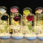 Светодиодная гирлянсветильник с красными цветами, на батарейках