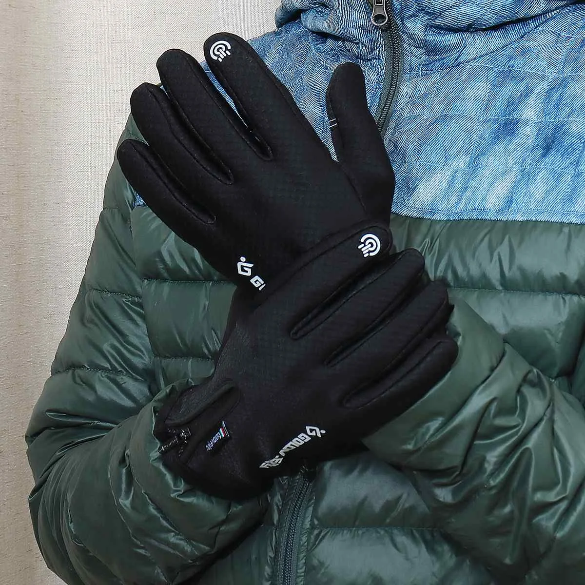 

Women Men Heated Gloves For Camping Winter Warm Gloves Sportwear Touchscreen Breathable Water Zipper Windproof Camping Ski Glove