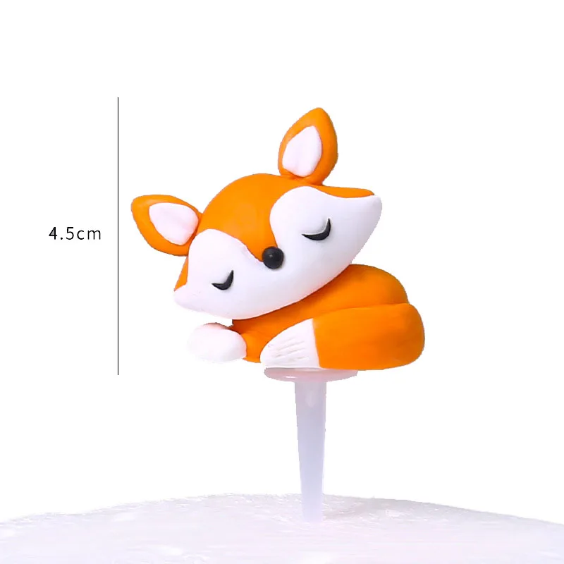 Украшение для вечевечерние в лесу животные торты Фотофон лиса Рождественская