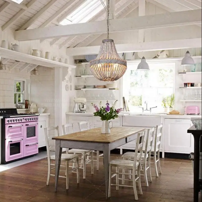 Винтажный деревянный подвесной светильник 3 антикварных лампы в стиле ретро для