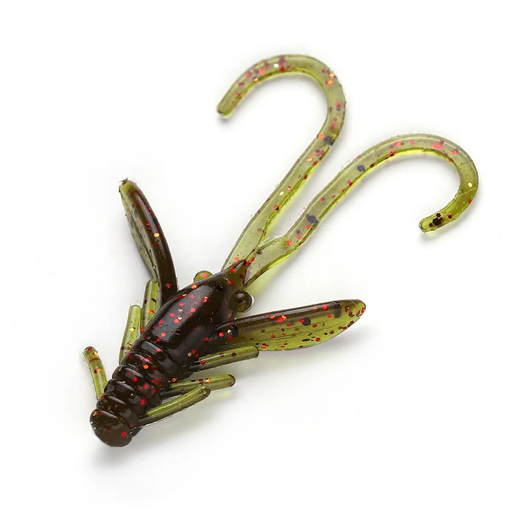 10 шт./лот силиконовые наживки 4 см 1 г для морской рыбалки зимней Мягкая приманка