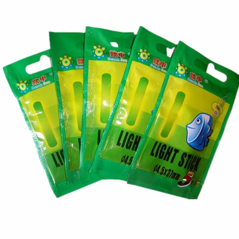 

50pcs/10bags 4.5x37mm Night Fishing Luminous Float Fluorescent Light stick Rod Multi-Color LightsDark Glow Stick fishing tools
