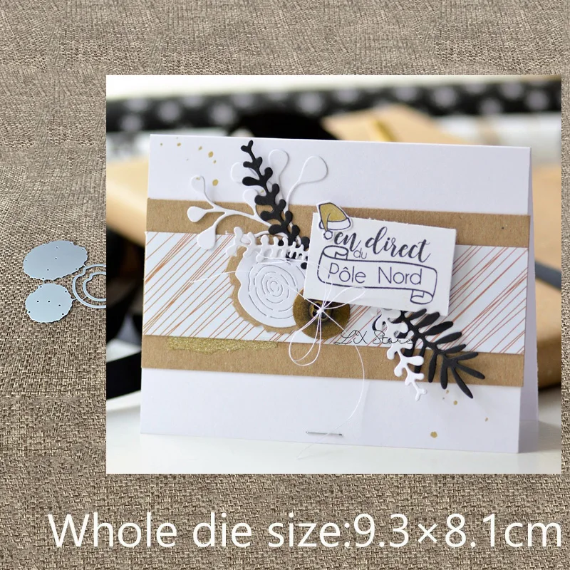 Металлические Вырубные штампы нового дизайна 4 шт. вырубные с рисунком дерева для