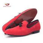 Мужские бархатные туфли на плоской подошве, размеры США 6-15