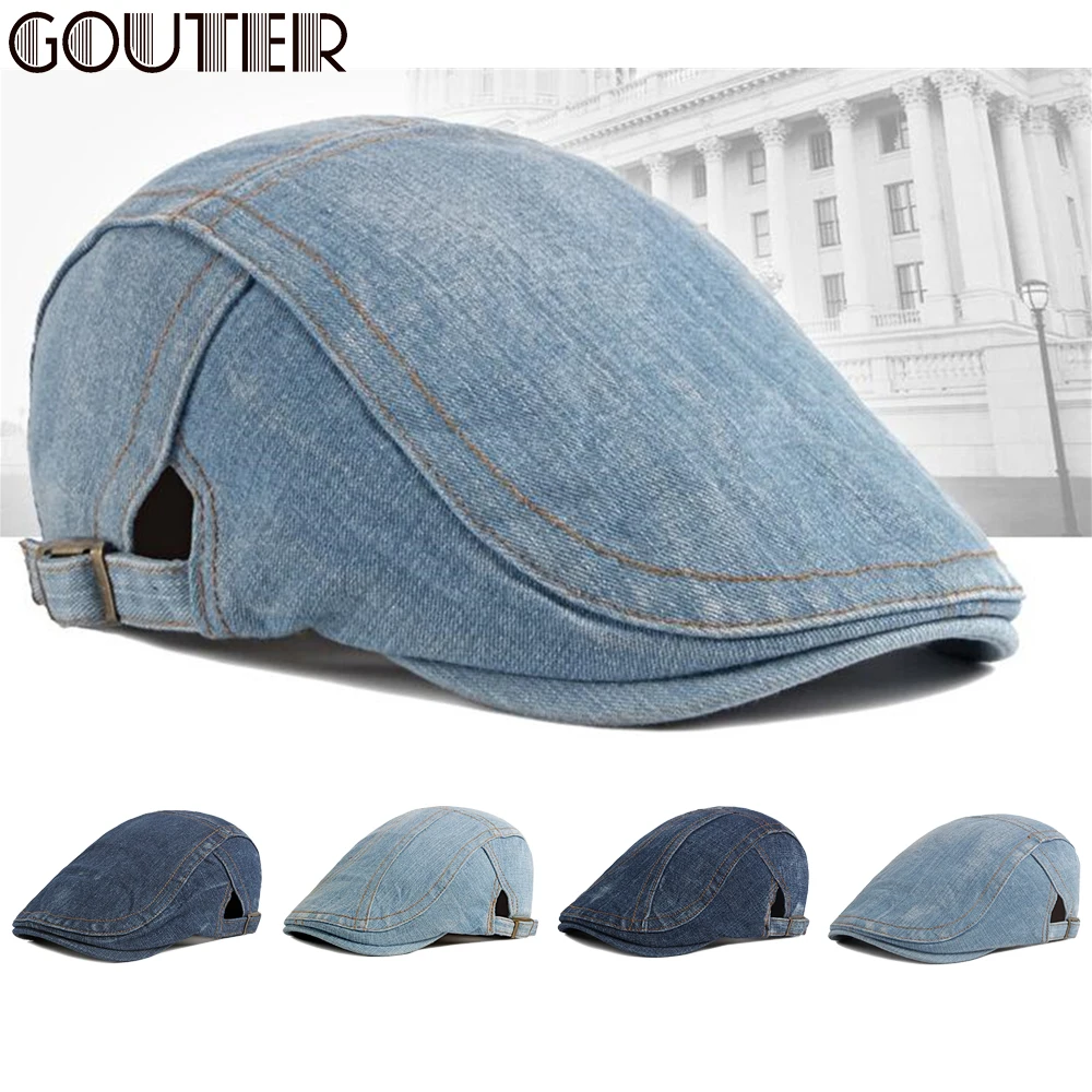 Регулируемые мужские головные уборы GOUTER береты в британском и западном стиле
