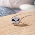 Ожерелье с именем черепа, чокеры, Женская цепочка в стиле панк, ювелирные изделия с кристаллами, эмалированное ожерелье с тыквой и Джеком