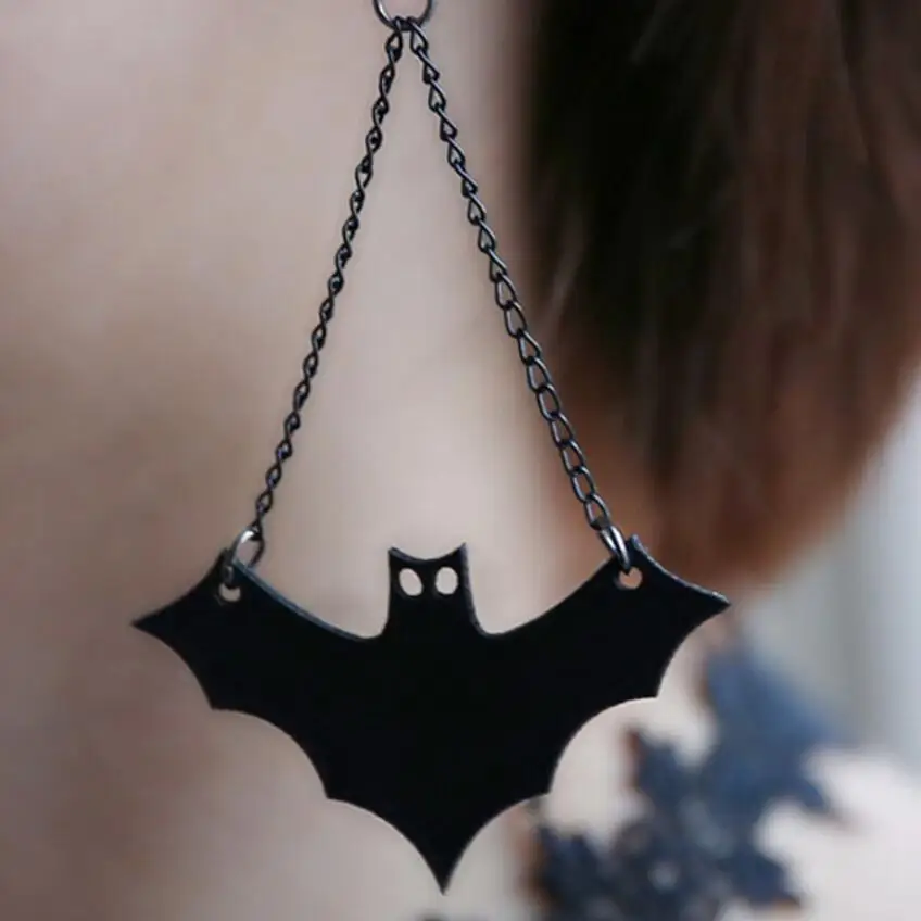 Мода ожерелье Хэллоуин фестиваль Кружевное колье-чокер &quotлетучая мышь&quot с