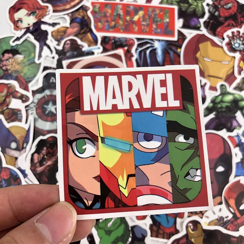 50 шт. милые водонепроницаемые наклейки s для MARVEL граффити наклейка для скейтборда багаж ноутбук блокнот "Гитара" автомобиль