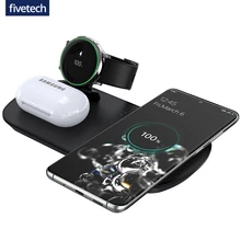 15W Fast Wireless Charging Pad For Samsung S21 S20 Note 10 20 Galaxy Watch Buds 3 in 1 Wireless Charger Dock Station for Samsung