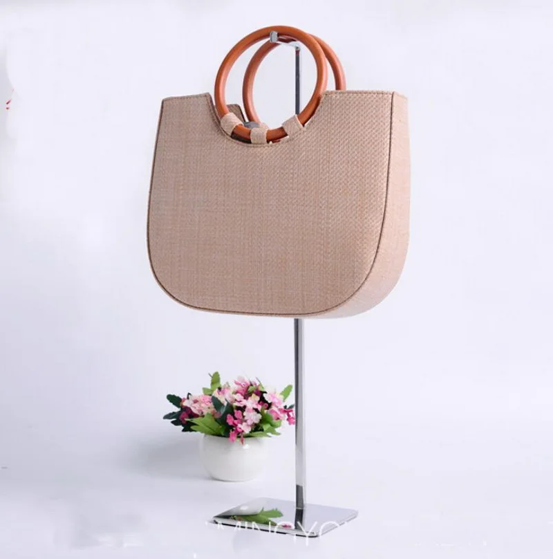 stainless steel bag display stand handbag display shelf bags holder rack free global shipping