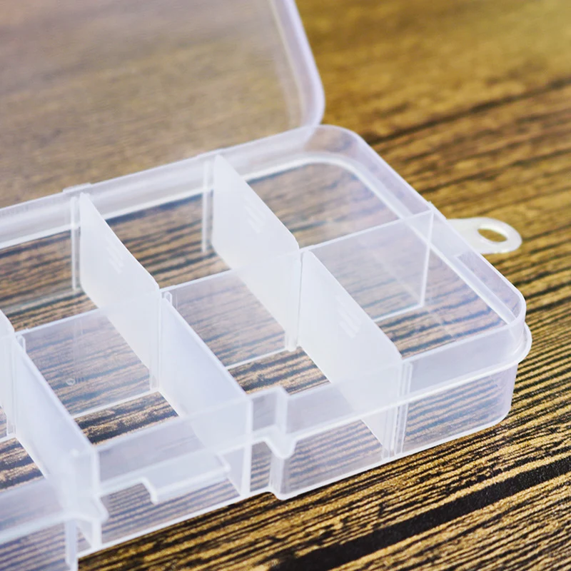 

10/15/24 Compartments Plastic Box Jewelry Bead Storage Container DIY Organizer Home Transparent Small Parts Storage Box