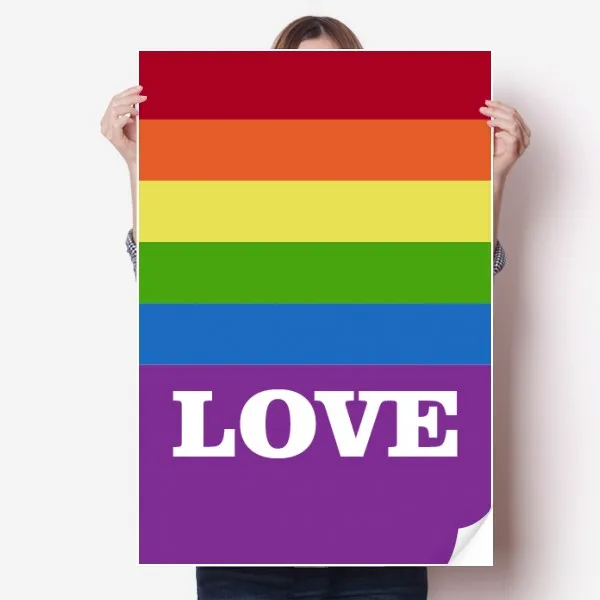 

Love LGBT Rainbow Homo Sticker Poster Decal 80x55