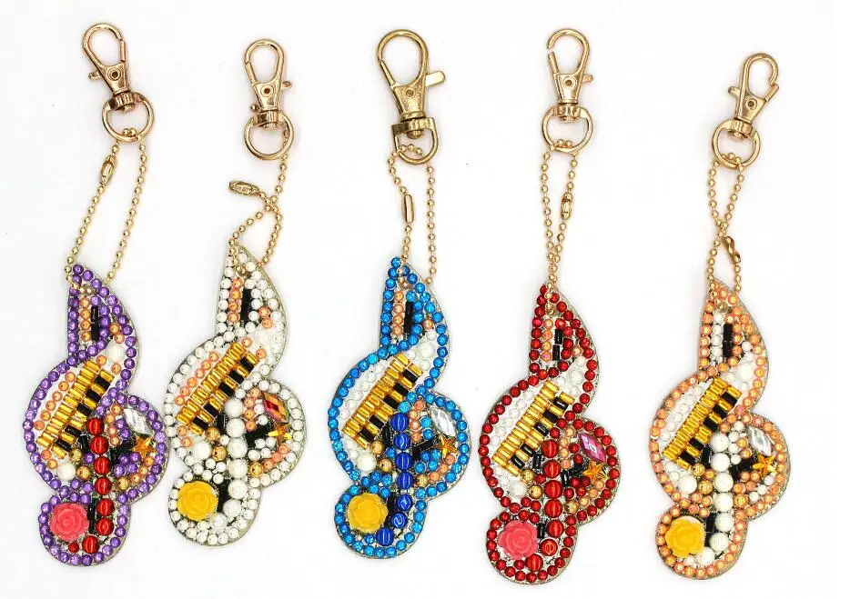 Diamond keychain 5D алмазная картина брелок горный хрусталь вышивка ангел подвеска «сделай сам» ремесло набор для картин из алмазов крест аксессуары для вышивания - Цвет: Diamond keychain
