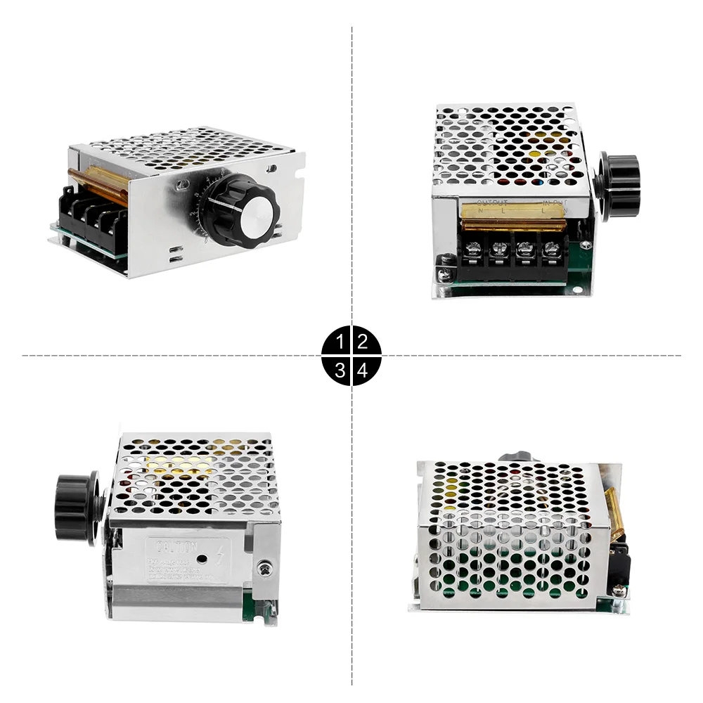 Регулятор напряжения SCR 4000 Вт диммер 220 В контроллер скорости двигателя